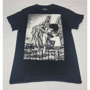 Jimi‎ Hendrix Rock T-Shirt Mens Small. y2k RIP Angel Wings Memorial Black Tee.